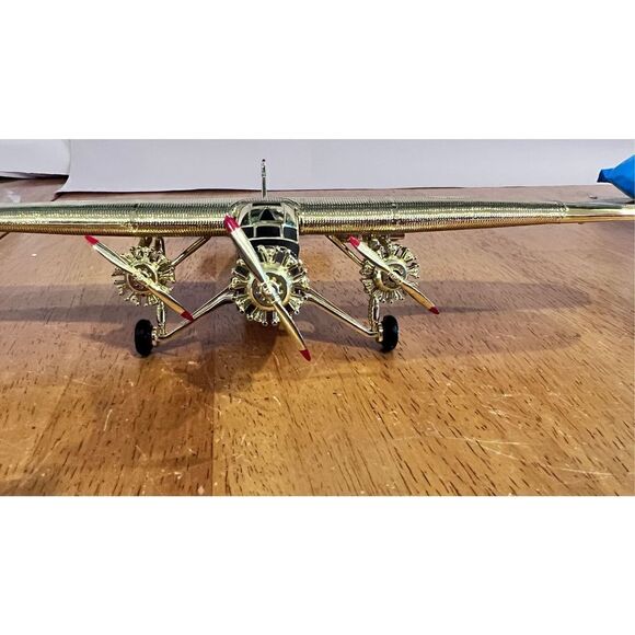 1999 ETRL RACING CHAMPIOS TEXACO FORD TRIMOTORED MONOPLANE DIE CAST GOLD - Picture 7 of 16